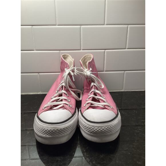 Converse Ctas Chuck Taylor All Star Lift Platform High Top Sneakers Pink Size 9 - Picture 3 of 11